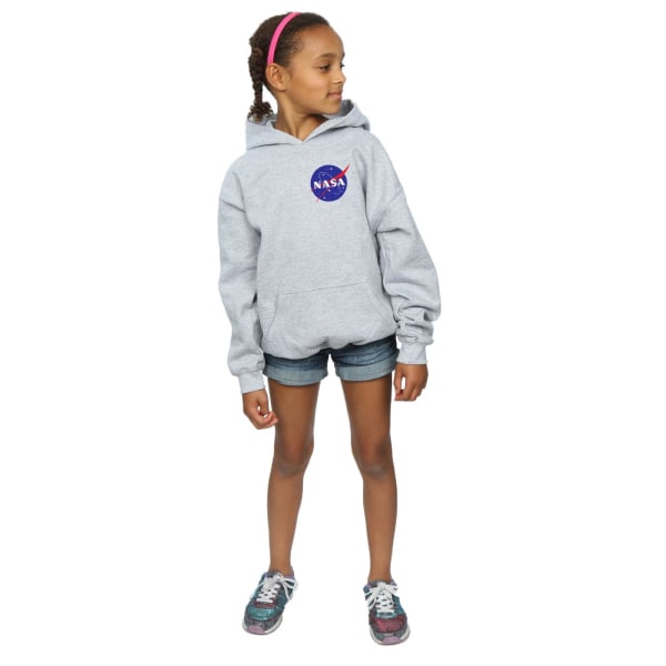 NASA Girls Classic Insignia Chest Logo Hoodie 5-6 Years Sports Sports Grey 5-6 Years