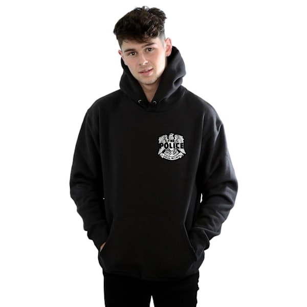 The Police Mens Illegal Records Eagle Chest Hoodie S Black Black S