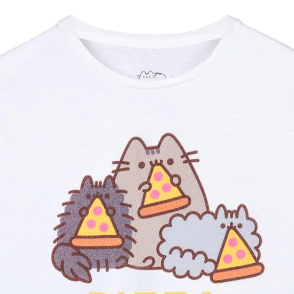 Pusheen Girls Pizza Purrty T-shirt med korta ärmar 11-12 år Vit White 11-12 Years