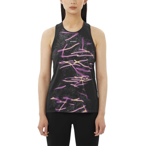 Salomon Dam Core Graphic Print Linne 8 UK Svart Black 8 UK