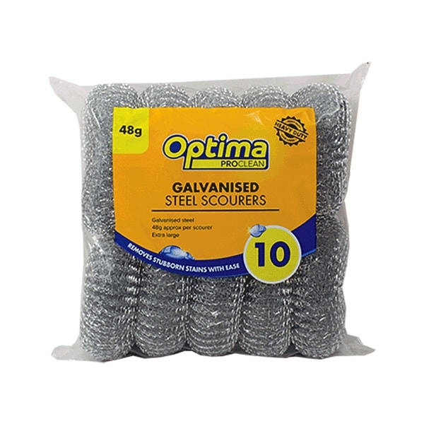 Ramon Optima Galvaniserade Stålsvampar (Förpackning om 10) En Storlek Grå Grey One Size