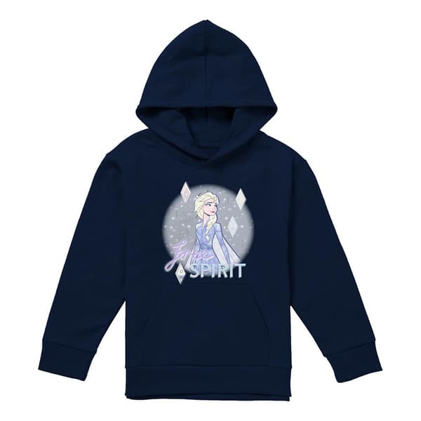 Frozen Barn/Barn Believe In Yourself Elsa Pullover Hoodie Navy 9-11 Years