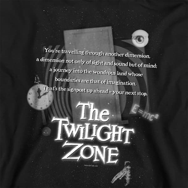 The Twilight Zone Unisex Vuxen Script Sweatshirt XL Svart Black XL