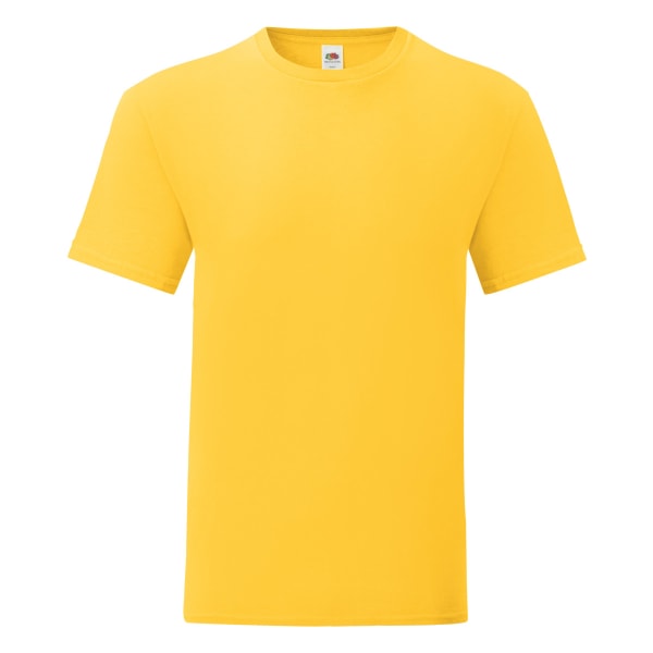 Fruit Of The Loom Iconic T-shirt för män (5-pack) XXL Solros Sunflower Yellow XXL