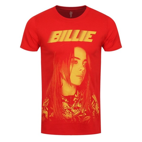 Billie Eilish Unisex Vuxen Racer Logotyp bomull T-shirt L Röd Red L