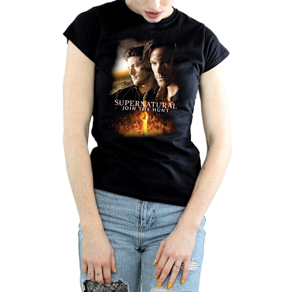 Supernatural Dam/Kvinnor Poster Bomull T-shirt L Svart Black L