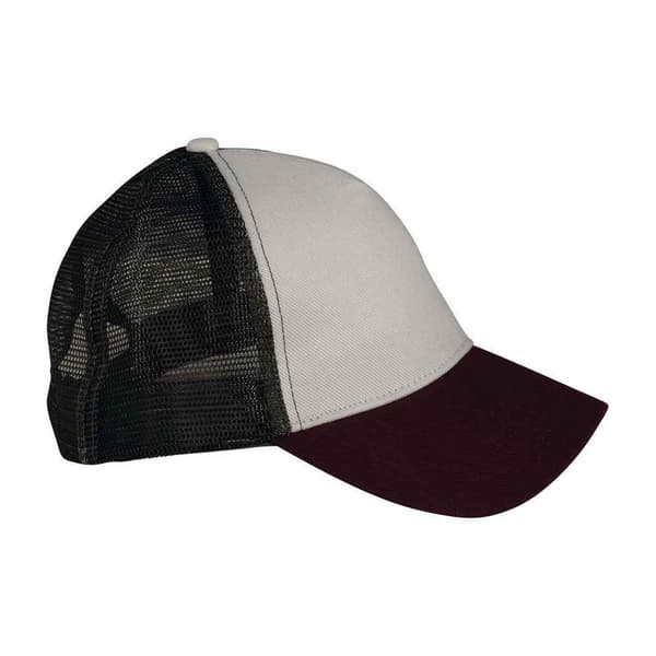 Native Spirit 5 Panel Truckerkeps One Size Ivory/Cherry/Khaki B Ivory/Cherry/Khaki Brown One Size