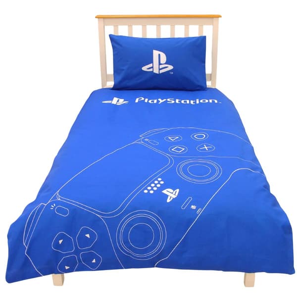 Playstation Spelkontroll Vändbart Påslakanset Enkel Blå Blue Single