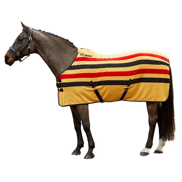 Whitaker Aintree Standard-Neck Randigt Hästfleece Täcke 5´ 3 Gul Yellow 5´ 3