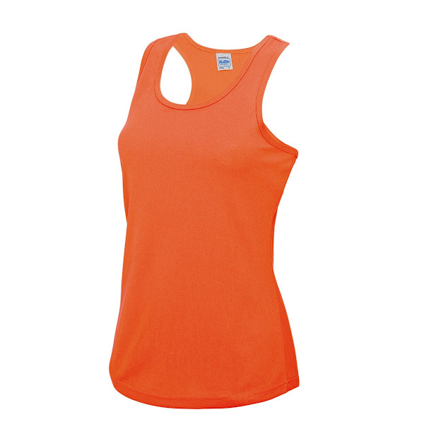 AWDis Cool Dam/Damer Fukttransporterande Girlie Tank Top 8 UK Electric Orange 8 UK
