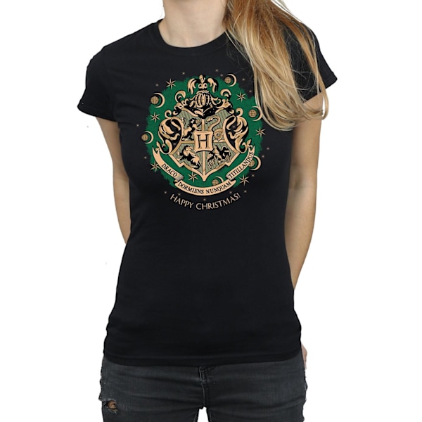 Harry Potter Dam/Dam Julkrans Bomull T-shirt L Svart Black L