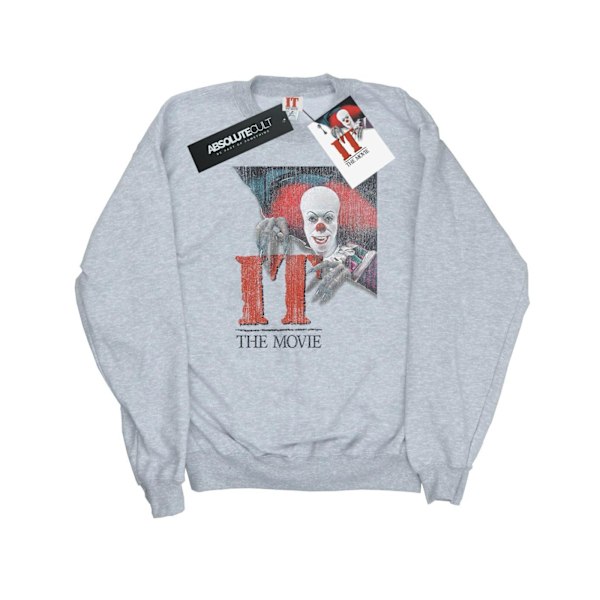 It (1990) Herr Distressed Poster Sweatshirt 3XL Sports Grey Sports Grey 3XL
