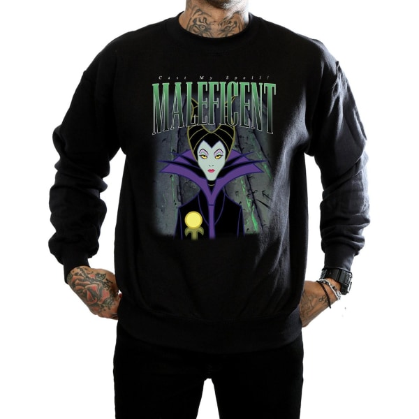 Disney Mens Törnrosa Maleficent Montage Sweatshirt M Bla Black M
