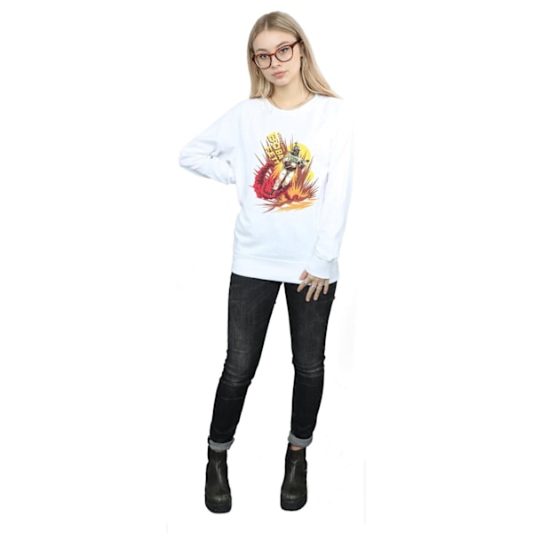 Star Wars Dam/Kvinnor Boba Fett Raketdriven Sweatshirt M W White M