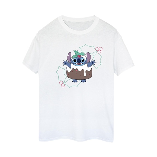 Disney Dam/Kvinnor Lilo & Stitch Pudding Holly Bomull Boyfrie White XL