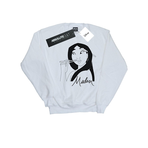 Disney Dam/Kvinnor Mulan Chopsticks Sweatshirt S Vit White S