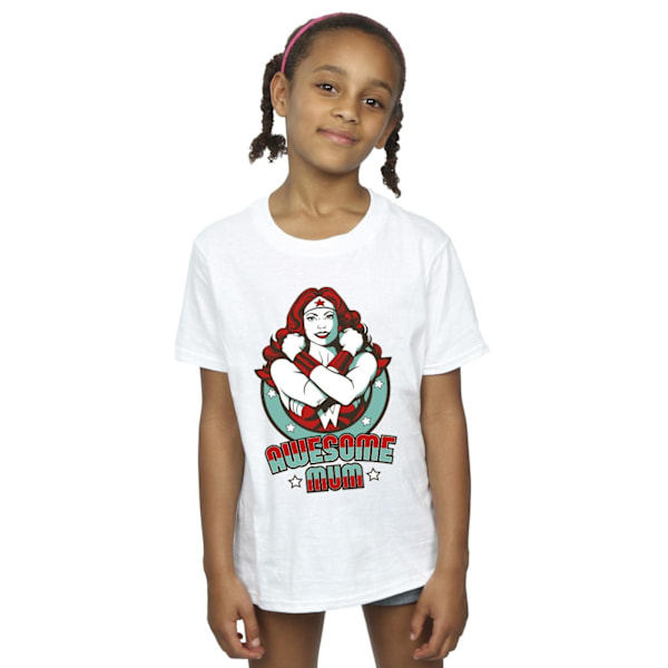 DC Comics Girls Wonder Woman Wonderful Mum Bomull T-shirt 7-8 år White 7-8 Years