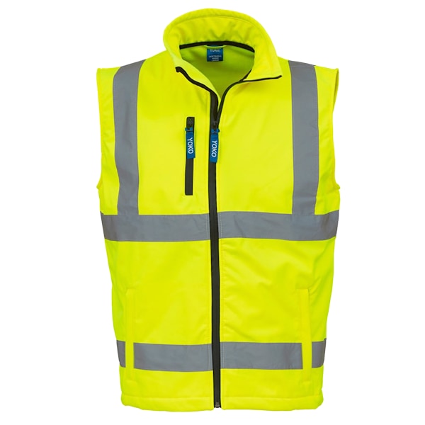 Yoko Hi Vis Softshell Väst / Arbetskläder (2-pack) L Hi-Vis Yellow L