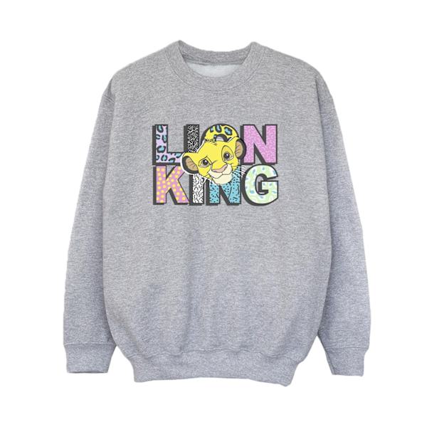 Disney Boys The Lion King Mönsterlogotyp Sweatshirt 7-8 år Spo Sports Grey 7-8 Years