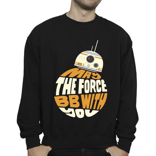 Star Wars Mens May The Force BB8 Sweatshirt M Svart Black M