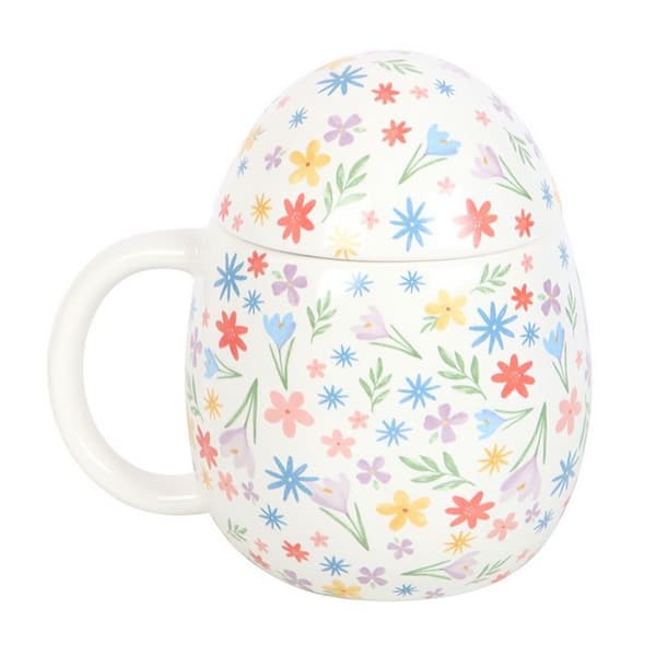 Something Different Någon Kanin Älskar Dig Äggformad med Blomstermönster White/Multicoloured One Size