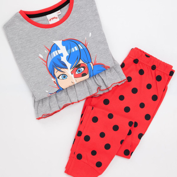 Miraculous Girls I Am My Own Hero! Pyjamas Set 11-12 år Heath Heather Grey/Red/Black 11-12 Years