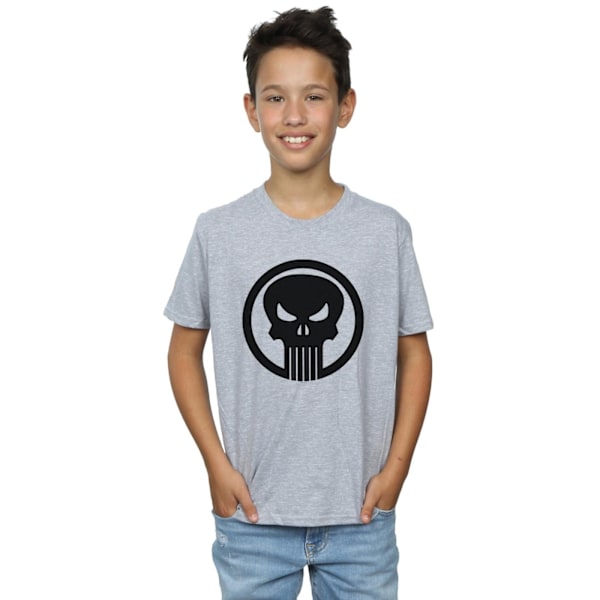 Marvel Boys The Punisher Skull Circle T-Shirt 12-13 år Sport Sports Grey 12-13 Years