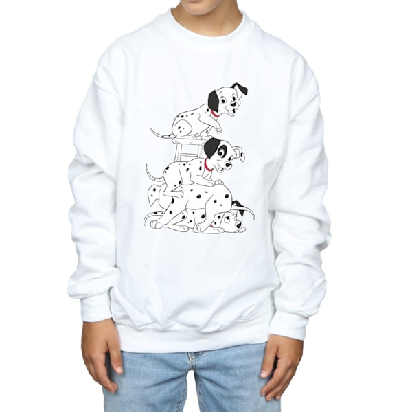 101 Dalmatiner Pojksstol Sweatshirt 5-6 År Vit White 5-6 Years