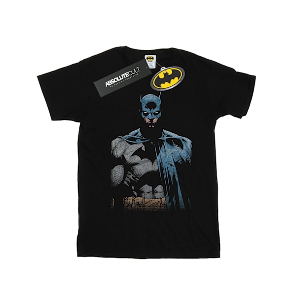 DC Comics Dam/Kvinnor Batman Närbild Bomull Pojkvän T-Shir Black M