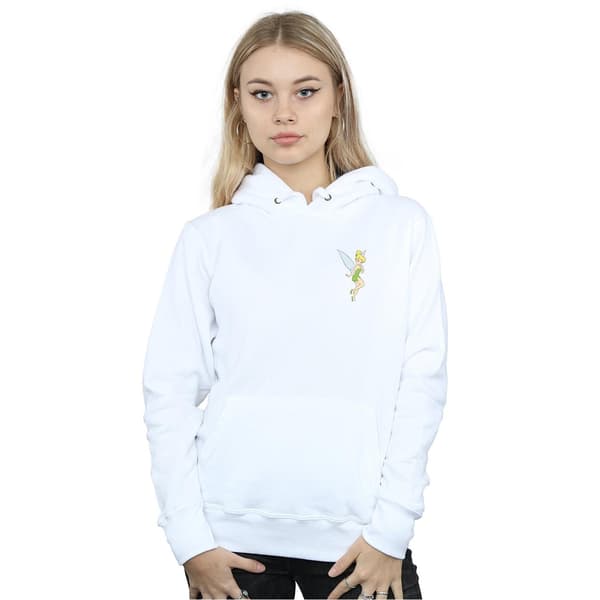 Disney Dam/Kvinnor Tinkerbell Bröst Hoodie S Vit White S