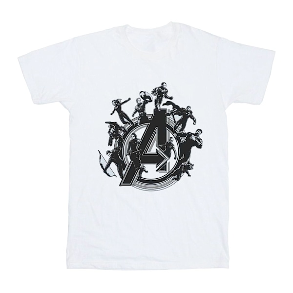 Avengers Endgame Herr Hero Circle Bomulls T-Shirt 4XL Vit White 4XL