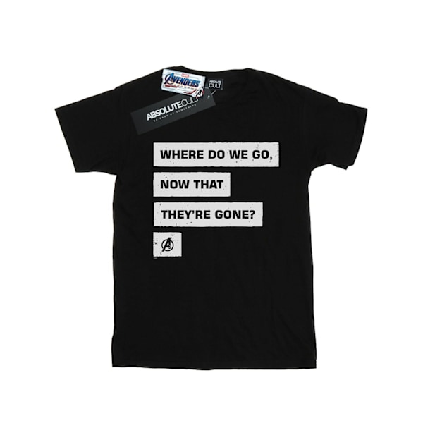 Marvel Mens Avengers Endgame Where Do We Go T-Shirt 5XL Svart Black 5XL