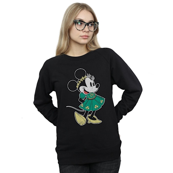 Disney Dam/Kvinnor Minnie Mouse St Patrick´s Day Kostym Sweatshirt M Svart Black M