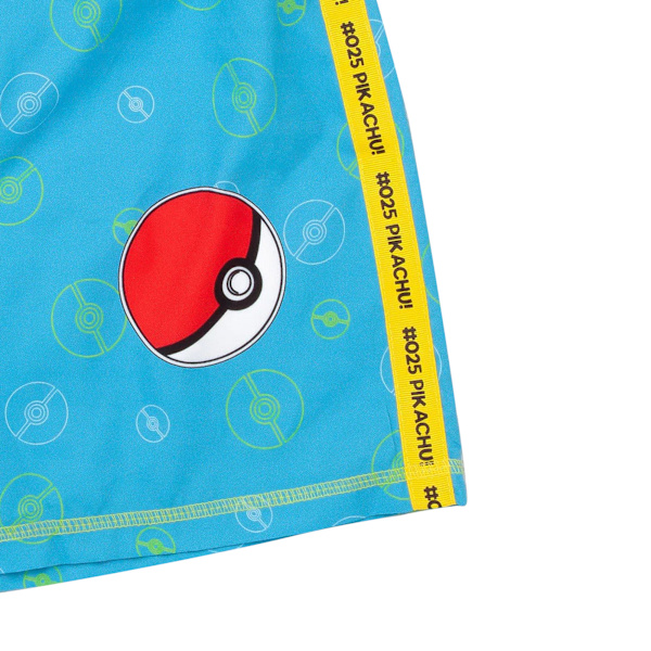 Pokemon Boys Pikachu Pokeball Badbyxor 10-11 År Blå/Svart Blue/Black/Yellow 10-11 Years
