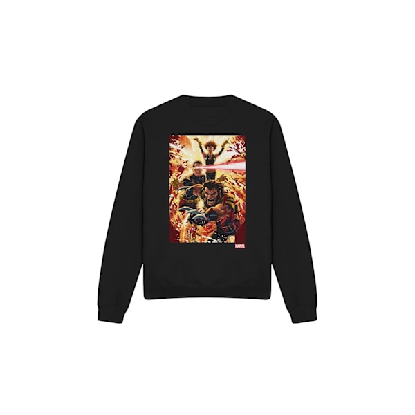 Marvel Unisex Vuxen X-Men Wolverine Cyclops Jean Grey Sweatshirt Black L