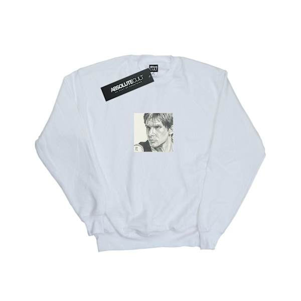 Star Wars Herr Han Solo Teckning Sweatshirt M Vit White M