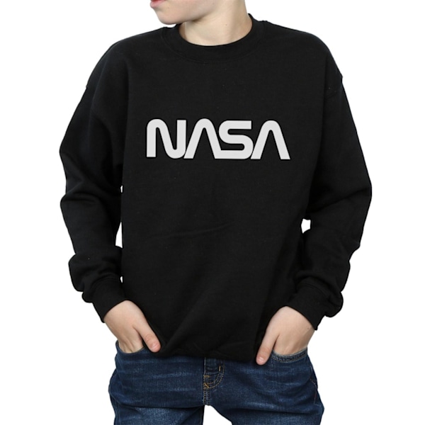 NASA Boys Modern Logo Sweatshirt 7-8 år Svart Black 7-8 Years