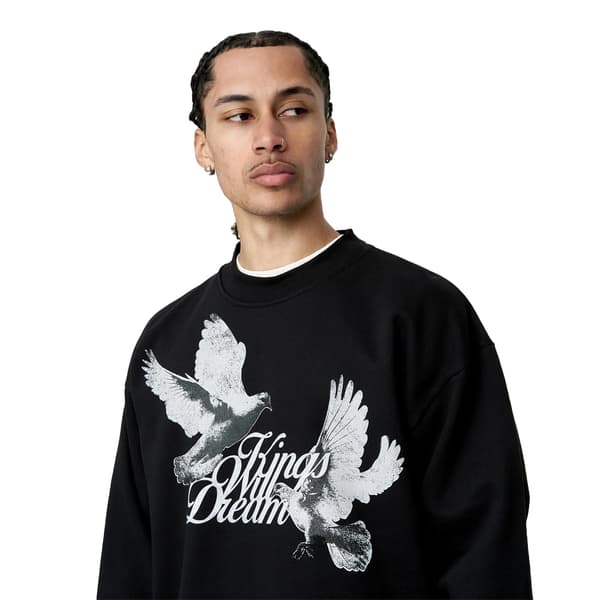 Kings Will Dream Herr Studio High Flying Doves Crew Neck Tröjor Black S
