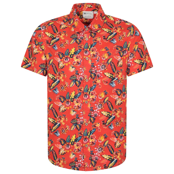 Mountain Warehouse Herr Tropiska Blad Kortärmad Skjorta XL Orange XL