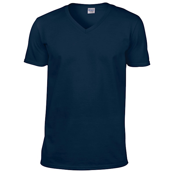 Gildan Soft Style V-halsad kortärmad T-shirt S Marinblå Navy S