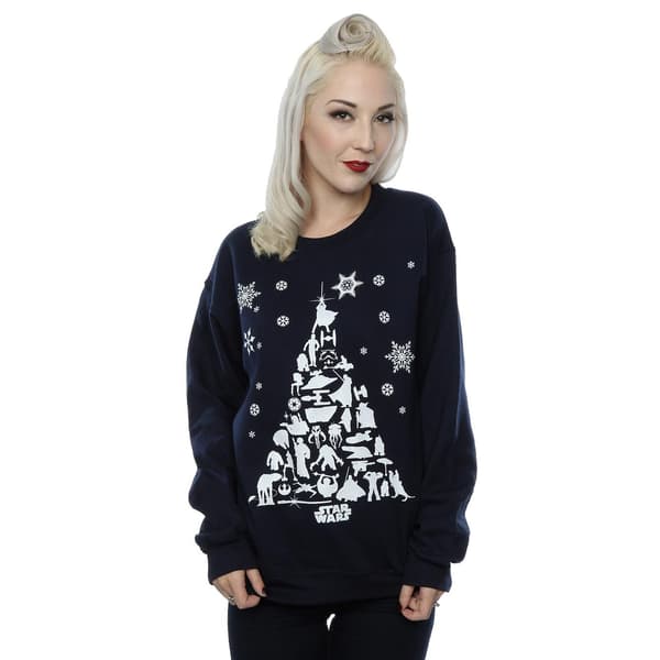 Star Wars Dam/Dam Julgran Tröja S Mörkblå Deep Navy S