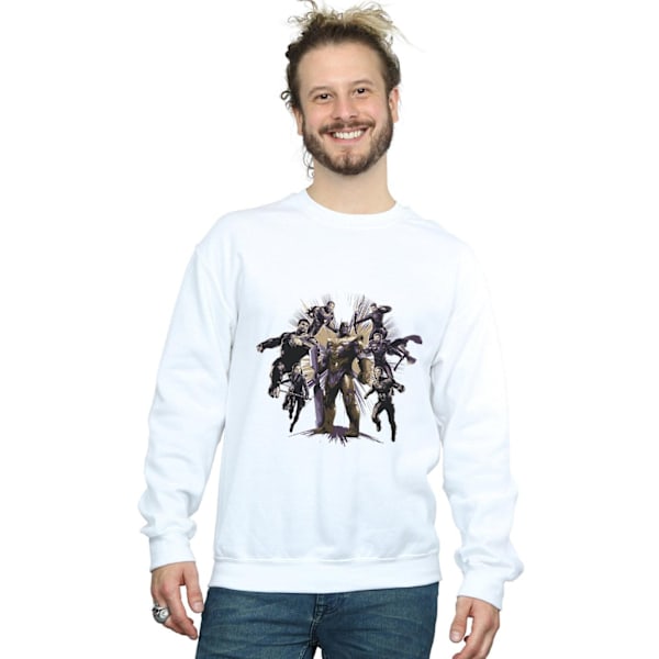 Marvel Herr Avengers Endgame Vs Thanos Sweatshirt 5XL Vit White 5XL