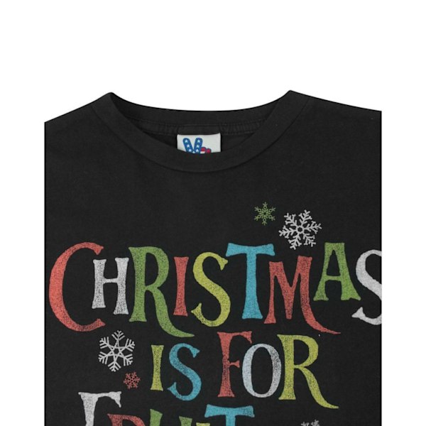 Junk Food Mens Christmas Is For Fruit-Cakes T-Shirt L Svart Black L