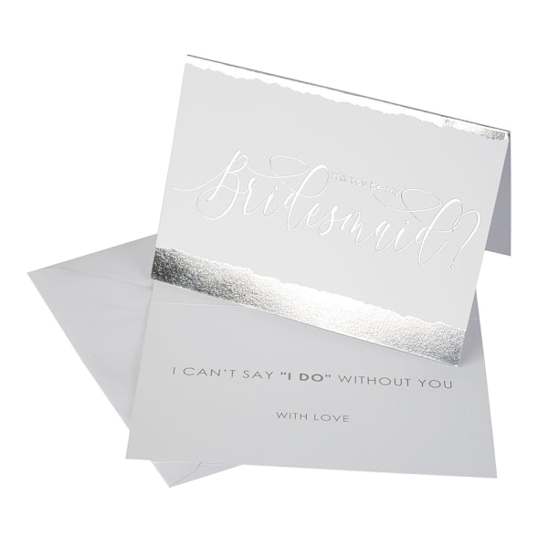 Neviti Card Dipped Bridesmaid Invitations (3-pack) One Size Silver One Size