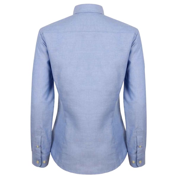 Henbury Dam/Damer Modern Långärmad Oxford Skjorta XL Blå Blue XL