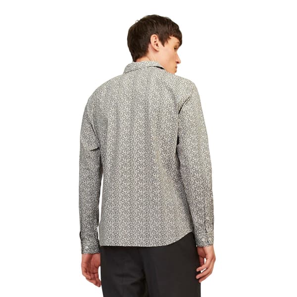 Jack And Jones Herr Skjorta med Bladmönster Slim Långärmad XL Cloud Cloud Dancer XL