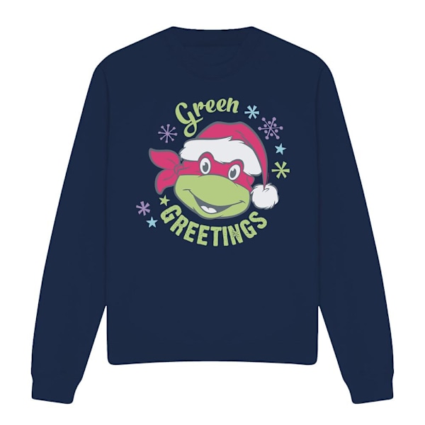 Teenage Mutant Ninja Turtles Unisex Vuxen Grön Julhälsning C Navy M