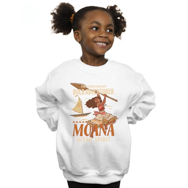 Disney Girls Moana Find Your Own Way Sweatshirt 7-8 år Vit White 7-8 Years