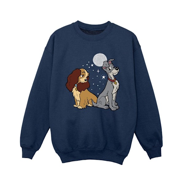 Disney Boys Lady Och Lufsen Månsweatshirt 3-4 År Marinblå B Navy Blue 3-4 Years