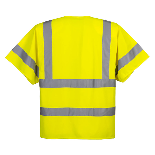 Portwest Herr Band & Brace Dragkedja Fram Kortärmad Hi-Vis Väst Yellow XL